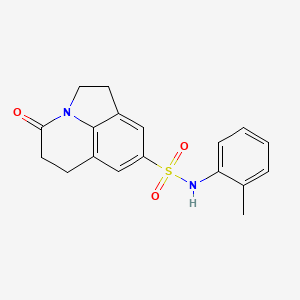 B2752630 4-oxo-N-(o-tolyl)-2,4,5,6-tetrahydro-1H-pyrrolo[3,2,1-ij]quinoline-8-sulfonamide CAS No. 898419-95-9