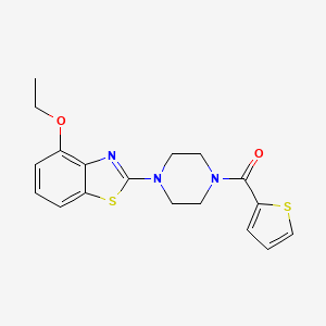 molecular formula C18H19N3O2S2 B2752633 (4-(4-乙氧基苯并[d]噻唑-2-基)哌嗪-1-基)(噻吩-2-基)甲酮 CAS No. 897478-61-4