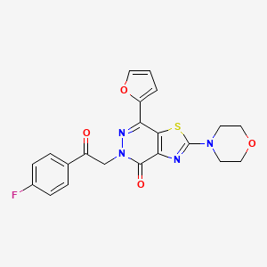 5-(2-(4-fluorophenyl)-2-oxoethyl)-7-(furan-2-yl)-2-morpholinothiazolo[4,5-d]pyridazin-4(5H)-one