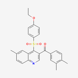 (3,4-Dimethylphenyl)(4-((4-ethoxyphenyl)sulfonyl)-6-methylquinolin-3-yl)methanone