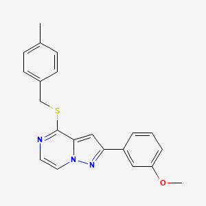 2-(3-Methoxyphenyl)-4-[(4-methylbenzyl)thio]pyrazolo[1,5-a]pyrazine