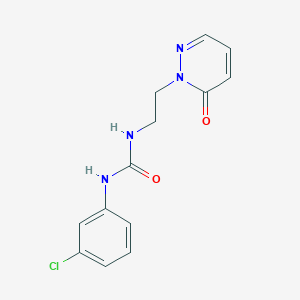 molecular formula C13H13ClN4O2 B2752648 1-(3-chlorophenyl)-3-(2-(6-oxopyridazin-1(6H)-yl)ethyl)urea CAS No. 1105232-25-4