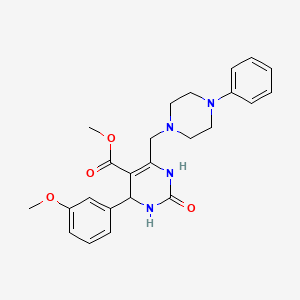 Methyl 4-(3-methoxyphenyl)-2-oxo-6-[(4-phenylpiperazin-1-yl)methyl]-1,2,3,4-tetrahydropyrimidine-5-carboxylate