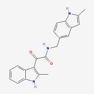 2-(2-methyl-1H-indol-3-yl)-N-[(2-methyl-1H-indol-5-yl)methyl]-2-oxoacetamide