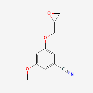 molecular formula C11H11NO3 B2752659 3-甲氧基-5-(环氧丙烷-2-基甲氧基)苯甲腈 CAS No. 1698633-37-2