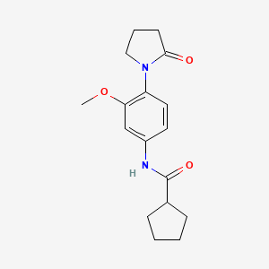 N-(3-methoxy-4-(2-oxopyrrolidin-1-yl)phenyl)cyclopentanecarboxamide