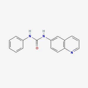 molecular formula C16H13N3O B2752662 1-Phenyl-3-quinolin-6-ylurea CAS No. 58107-18-9