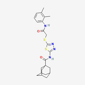 molecular formula C23H28N4O2S2 B2752696 N-[5-[2-(2,3-dimethylanilino)-2-oxoethyl]sulfanyl-1,3,4-thiadiazol-2-yl]adamantane-1-carboxamide CAS No. 392294-26-7