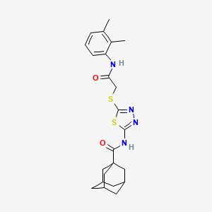 molecular formula C23H28N4O2S2 B2752696 N-[5-({[(2,3-dimethylphenyl)carbamoyl]methyl}sulfanyl)-1,3,4-thiadiazol-2-yl]adamantane-1-carboxamide CAS No. 392294-26-7