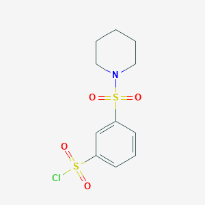 molecular formula C11H14ClNO4S2 B2752704 3-(Piperidin-1-ylsulfonyl)benzenesulfonyl chloride CAS No. 920477-98-1