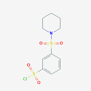 3-(Piperidine-1-sulfonyl)benzene-1-sulfonyl chloride