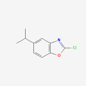 molecular formula C10H10ClNO B2752708 Benzoxazole, 2-chloro-5-(1-methylethyl)- CAS No. 155392-52-2