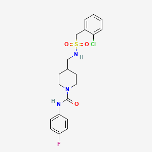 4-(((2-chlorophenyl)methylsulfonamido)methyl)-N-(4-fluorophenyl)piperidine-1-carboxamide