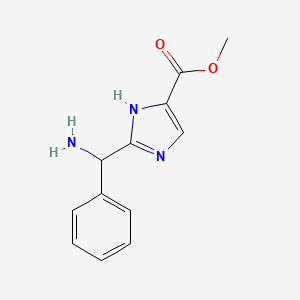 molecular formula C12H13N3O2 B2752710 methyl 2-[amino(phenyl)methyl]-1H-imidazole-5-carboxylate CAS No. 1986459-07-7