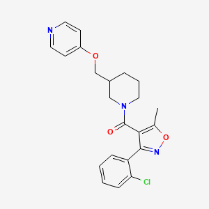 [3-(2-Chlorophenyl)-5-methyl-1,2-oxazol-4-yl]-[3-(pyridin-4-yloxymethyl)piperidin-1-yl]methanone
