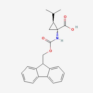 molecular formula C22H23NO4 B2752722 Fmoc-(2r,3s)-2,3-甲醇亮氨酸 CAS No. 1416059-90-9