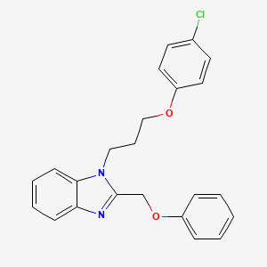 1-[3-(4-chlorophenoxy)propyl]-2-(phenoxymethyl)-1H-benzimidazole