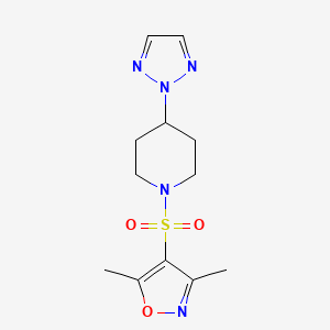 4-((4-(2H-1,2,3-triazol-2-yl)piperidin-1-yl)sulfonyl)-3,5-dimethylisoxazole