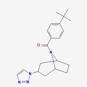 molecular formula C20H26N4O B2752732 8-(4-tert-butylbenzoyl)-3-(1H-1,2,3-triazol-1-yl)-8-azabicyclo[3.2.1]octane CAS No. 2189497-82-1