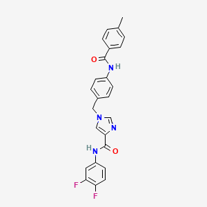 N-(3,4-difluorophenyl)-1-(4-(4-methylbenzamido)benzyl)-1H-imidazole-4-carboxamide