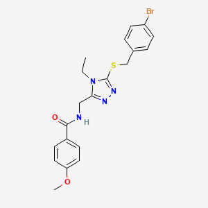 N-((5-((4-bromobenzyl)thio)-4-ethyl-4H-1,2,4-triazol-3-yl)methyl)-4-methoxybenzamide