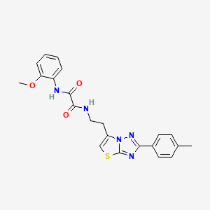 N1-(2-methoxyphenyl)-N2-(2-(2-(p-tolyl)thiazolo[3,2-b][1,2,4]triazol-6-yl)ethyl)oxalamide
