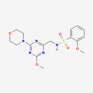 2-methoxy-N-((4-methoxy-6-morpholino-1,3,5-triazin-2-yl)methyl)benzenesulfonamide