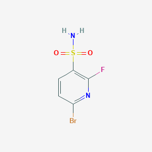 molecular formula C5H4BrFN2O2S B2752762 6-溴-2-氟吡啶-3-磺酰胺 CAS No. 2171989-81-2