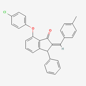 7-(4-Chlorophenoxy)-2-[(4-methylphenyl)methylene]-3-phenyl-1-indanone