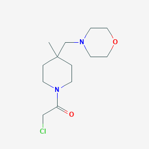 molecular formula C13H23ClN2O2 B2752764 2-Chloro-1-[4-methyl-4-(morpholin-4-ylmethyl)piperidin-1-yl]ethanone CAS No. 2411270-48-7