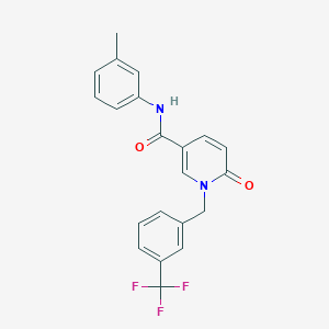 N-(3-methylphenyl)-6-oxo-1-[[3-(trifluoromethyl)phenyl]methyl]pyridine-3-carboxamide