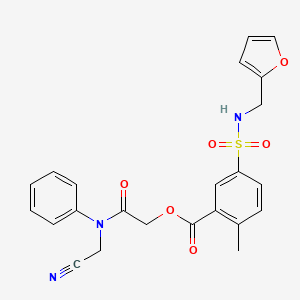 [(Cyanomethyl)(phenyl)carbamoyl]methyl 5-{[(furan-2-yl)methyl]sulfamoyl}-2-methylbenzoate