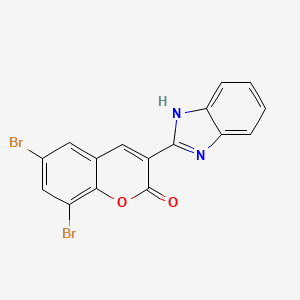3-(1H-benzimidazol-2-yl)-6,8-dibromochromen-2-one