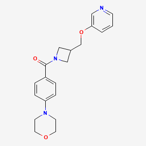 molecular formula C20H23N3O3 B2752772 (4-Morpholin-4-ylphenyl)-[3-(pyridin-3-yloxymethyl)azetidin-1-yl]methanone CAS No. 2379953-47-4