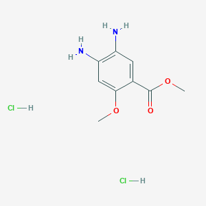 molecular formula C9H14Cl2N2O3 B2752778 Methyl 4,5-diamino-2-methoxybenzoate;dihydrochloride CAS No. 2503202-44-4