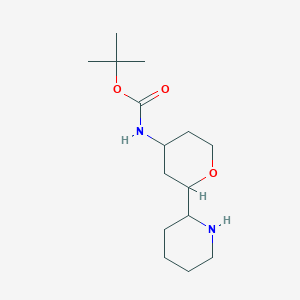 molecular formula C15H28N2O3 B2752779 tert-butyl N-[2-(piperidin-2-yl)oxan-4-yl]carbamate CAS No. 1909305-06-1