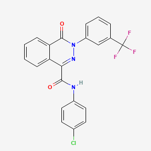 molecular formula C22H13ClF3N3O2 B2752780 N-(4-chlorophenyl)-4-oxo-3-[3-(trifluoromethyl)phenyl]phthalazine-1-carboxamide CAS No. 338976-06-0