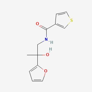molecular formula C12H13NO3S B2752782 N-(2-(furan-2-yl)-2-hydroxypropyl)thiophene-3-carboxamide CAS No. 1396747-68-4