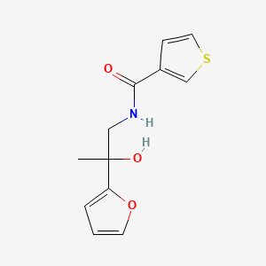 molecular formula C12H13NO3S B2752782 N-[2-(furan-2-yl)-2-hydroxypropyl]thiophene-3-carboxamide CAS No. 1396747-68-4