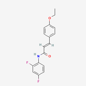 molecular formula C17H15F2NO2 B2752784 N-(2,4-二氟苯基)-3-(4-乙氧苯基)丙烯酰胺 CAS No. 329777-48-2
