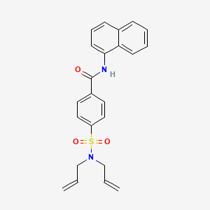 molecular formula C23H22N2O3S B2752789 4-(N,N-diallylsulfamoyl)-N-(naphthalen-1-yl)benzamide CAS No. 476626-34-3