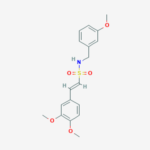 molecular formula C18H21NO5S B2752794 (E)-2-(3,4-dimethoxyphenyl)-N-(3-methoxybenzyl)-1-ethenesulfonamide CAS No. 478080-65-8