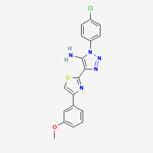 1-(4-chlorophenyl)-4-[4-(3-methoxyphenyl)-1,3-thiazol-2-yl]-1H-1,2,3-triazol-5-amine