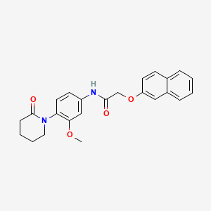 N-[3-methoxy-4-(2-oxopiperidin-1-yl)phenyl]-2-naphthalen-2-yloxyacetamide