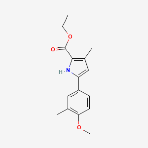 molecular formula C16H19NO3 B2752816 乙酸5-(4-甲氧基-3-甲基苯基)-3-甲基-1H-吡咯-2-酮酯 CAS No. 2104163-54-2