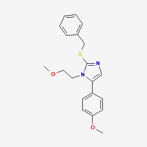 2-(benzylthio)-1-(2-methoxyethyl)-5-(4-methoxyphenyl)-1H-imidazole