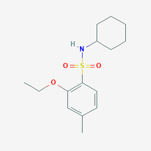 molecular formula C15H23NO3S B275282 N-cyclohexyl-2-ethoxy-4-methylbenzene-1-sulfonamide 