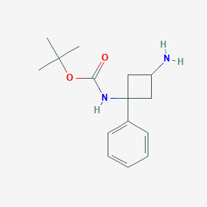 molecular formula C15H22N2O2 B2752823 叔丁基-N-(3-氨基-1-苯基环丁基)碳酸酯 CAS No. 2361634-84-4