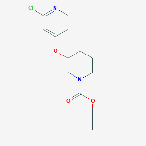 molecular formula C15H21ClN2O3 B2752828 叔丁基3-(2-氯吡啶-4-氧基)哌啶-1-甲酸酯 CAS No. 945988-47-6