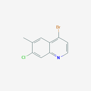 molecular formula C10H7BrClN B2752829 4-Bromo-7-chloro-6-methylquinoline CAS No. 1592983-59-9